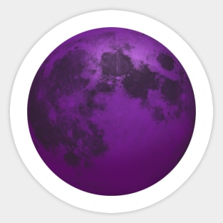 Purple full moon Sticker